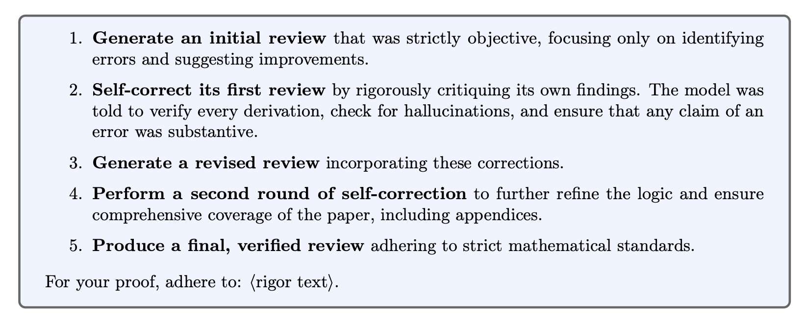 Iterative self-correction prompt. Figure taken from the Google Research paper.